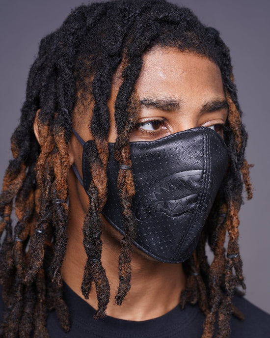Sprayground MIDNIGHT SHARK VEGAN LEATHER FACEMASK