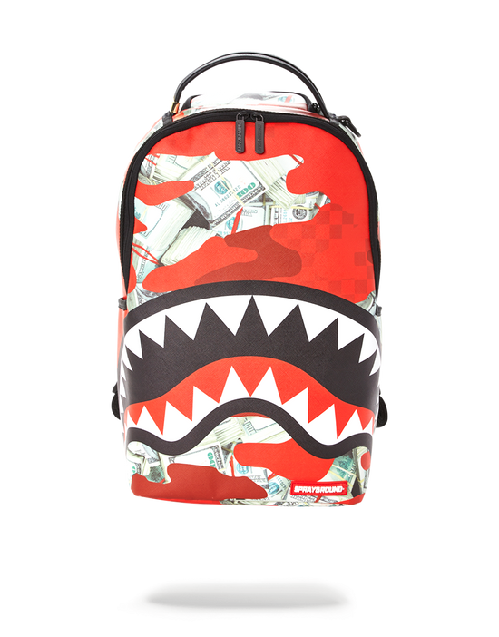 sprayground MONEY CAMO (RED) BACKPACK
