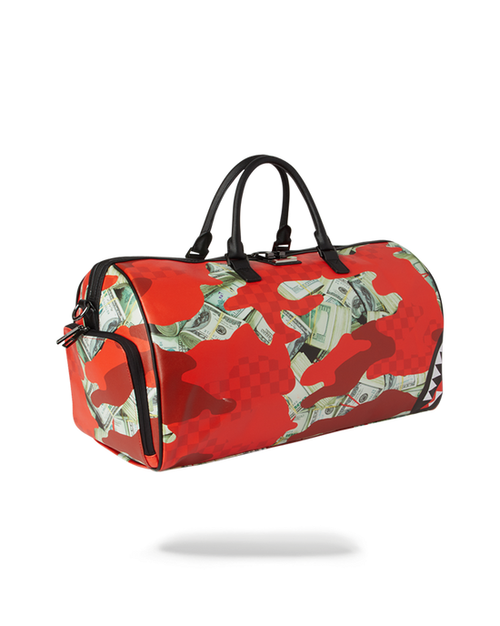 Sprayground MONEY CAMO (RED) DUFFLE