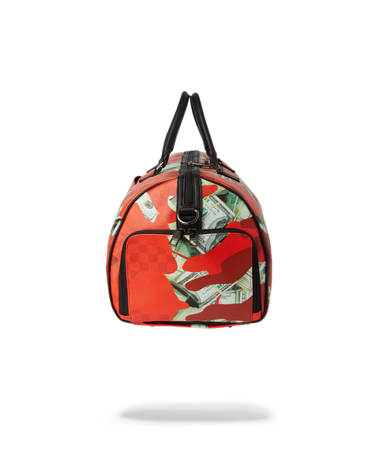 Sprayground MONEY CAMO (RED) DUFFLE