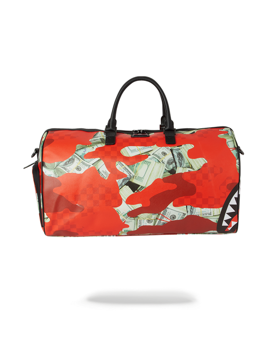 sprayground MONEY CAMO (RED) DUFFLE