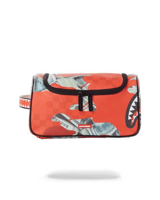 sprayground MONEY CAMO (RED) TOILETRY BAG