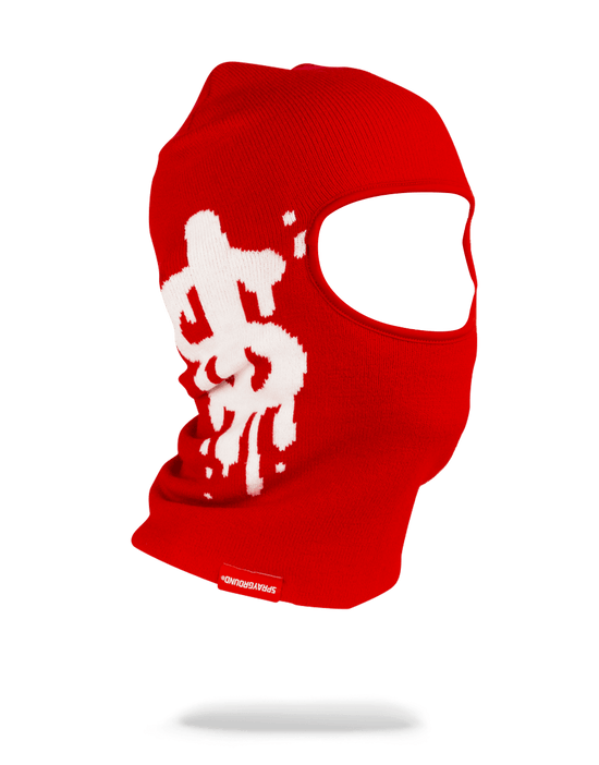 sprayground MONEY DRIP SKI MASK (RED)