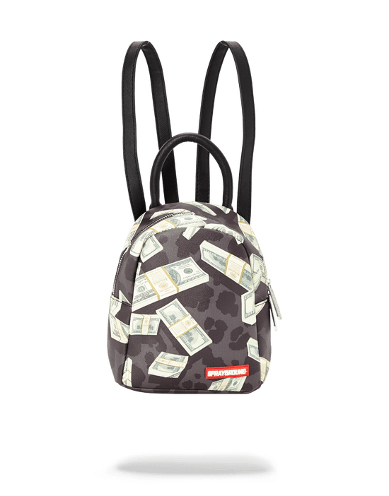 Sprayground MONEY ON BLACK LEOPARD PRINT MINI