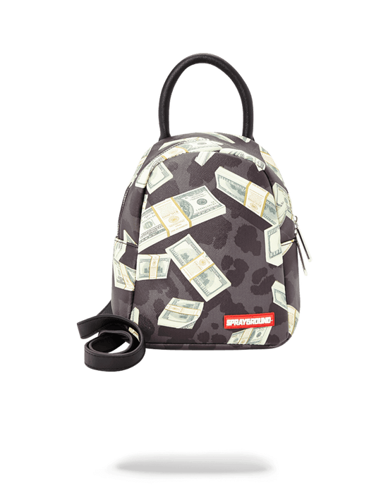sprayground MONEY ON BLACK LEOPARD PRINT MINI