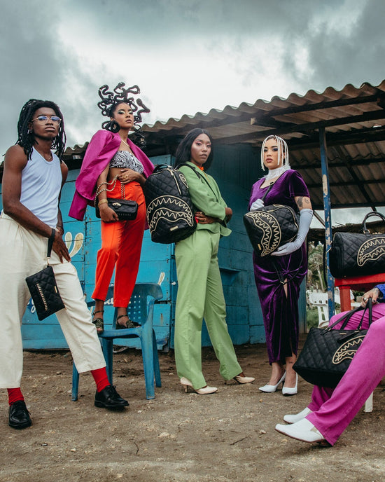 Sprayground NOIR QUILT GOLD CHAIN SHARK WALLET