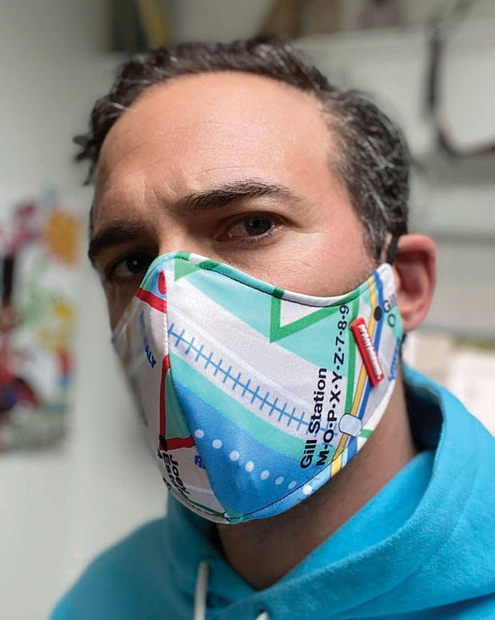 Sprayground NYC SHARK MAP MASK (FORM-FITTING)