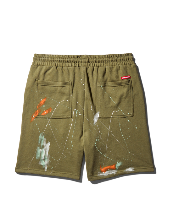 Sprayground PAINT SPLAT KNIT SHORTS (GREEN)