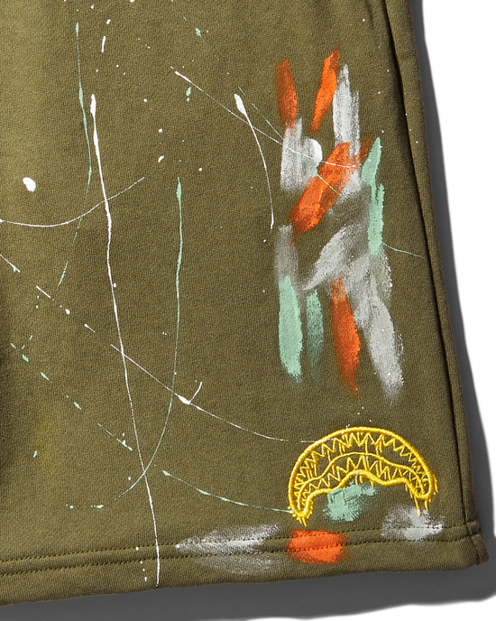 Sprayground PAINT SPLAT KNIT SHORTS (GREEN)