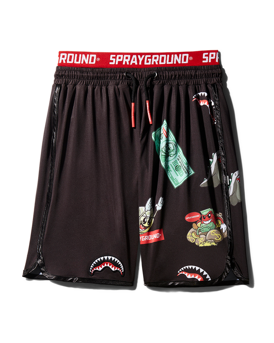sprayground PATCH ALL-IN CORTO SWIM TRUNKS (BLACK)