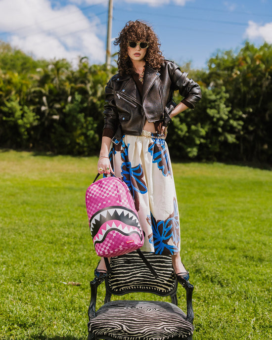 Sprayground PINK CAMOCHECK BACKPACK