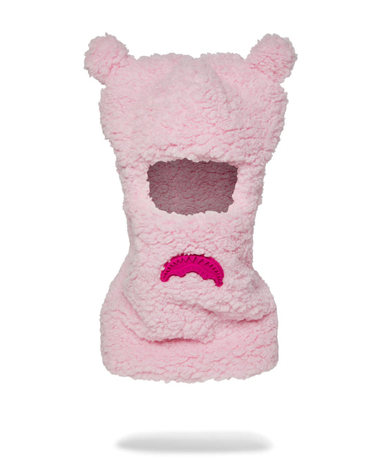 sprayground PINK FLEECE BEAR EARS SKI MASK