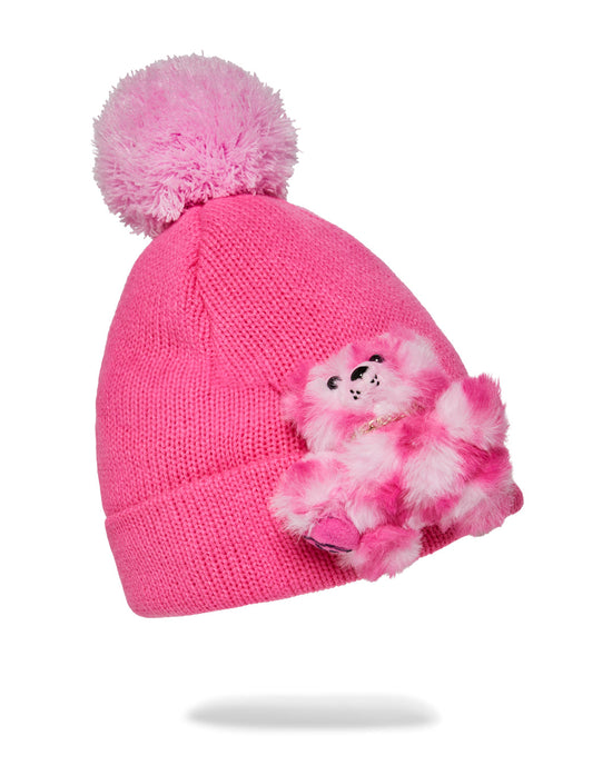Sprayground PINK LIL BEAR PUFF BEANIE