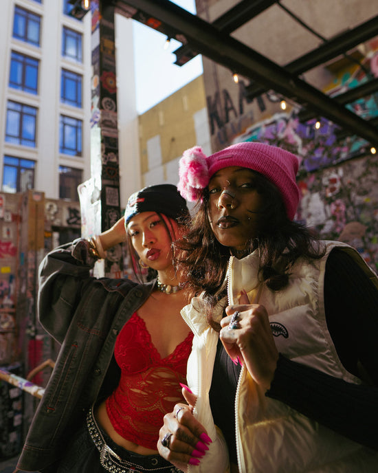 Sprayground PINK LIL BEAR PUFF BEANIE