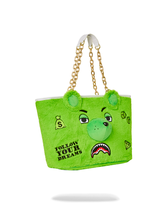 Sprayground PLUSH MONEYBEAR TOTE (GREEN)