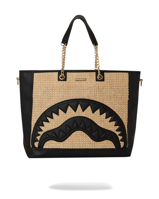 sprayground RAFFIA PALM TOTE