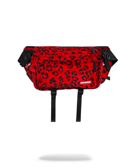 sprayground RED LEOPARD CROSSBODY TRANSPORTER