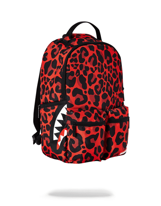 sprayground RED LEOPARD DOUBLE CARGO
