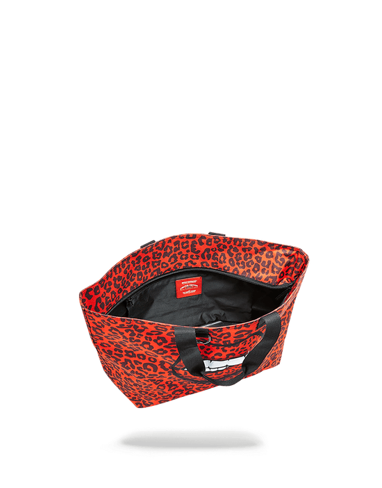 Sprayground RED LEOPARD LIPS TOTE