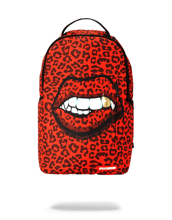 sprayground RED LEOPARD LIPS