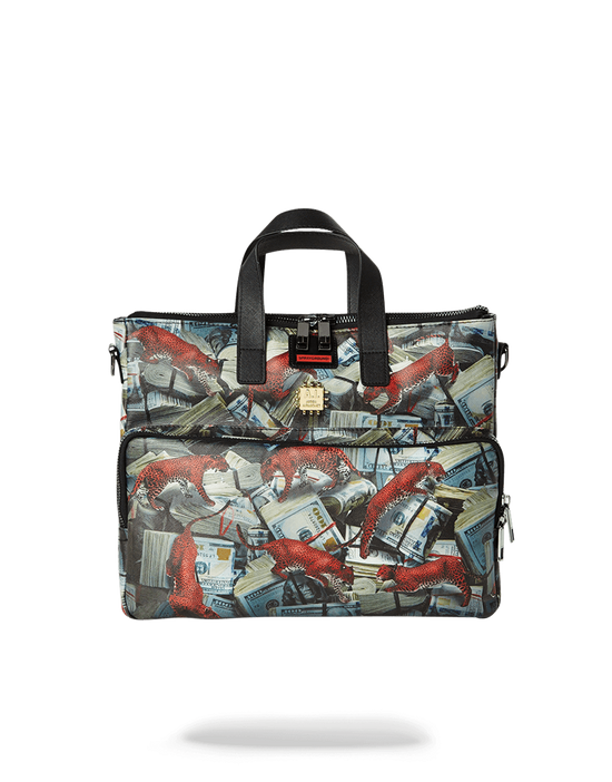 Sprayground RED LEOPARD MONEY TRAVEL CASE