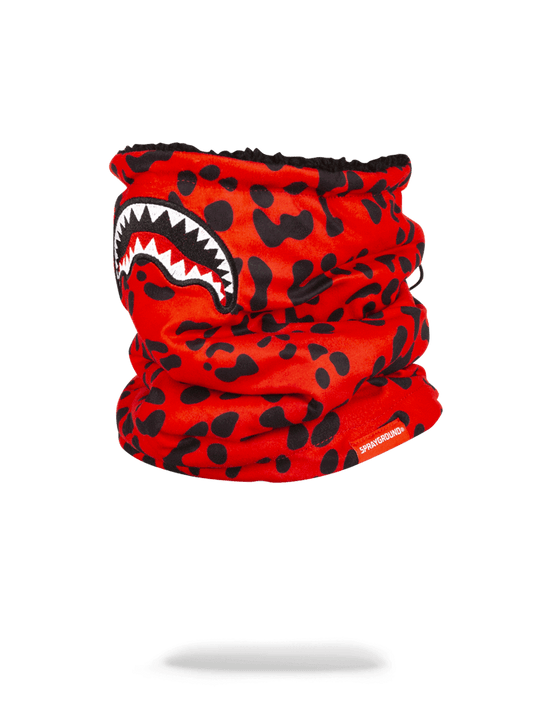 Sprayground RED LEOPARD NECK WARMER
