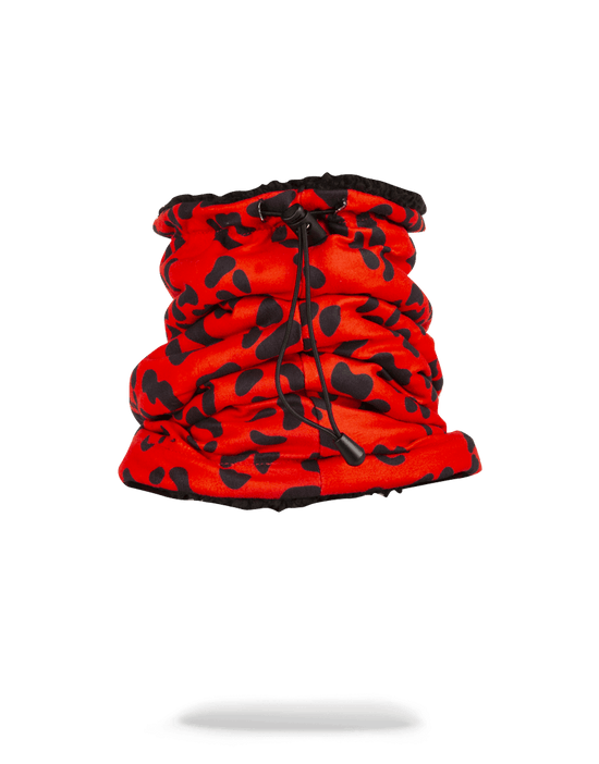 Sprayground RED LEOPARD NECK WARMER