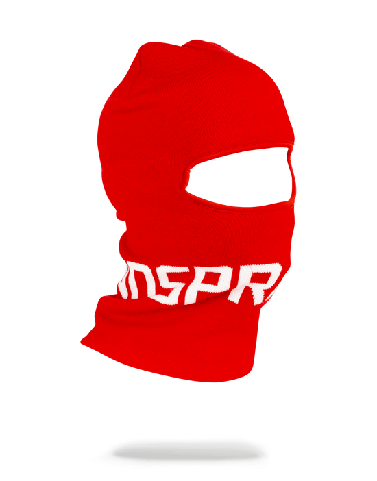 sprayground RED SPRAYGROUND LOGO SKI MASK