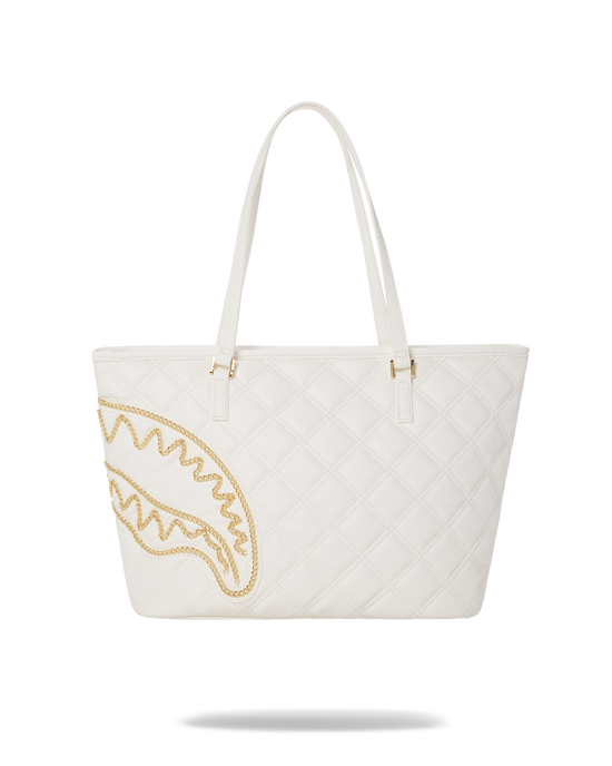 Sprayground RIVIERA LE BLANC GOLD CHAIN SHARK TOTE