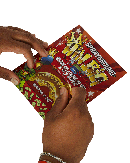 sprayground SPRAYGROUND SCRATCH OFF PLAYING CARD - WIN A BACKPACK MONEYBEAR OR LUGGAGE