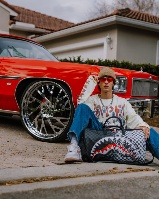 Sprayground SCRIBBLE DRIBBLE CHECK DUFFLE