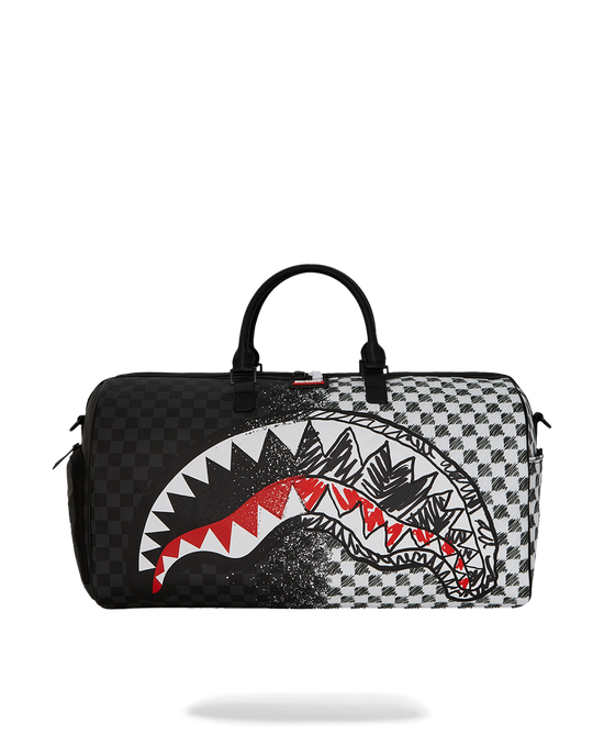 sprayground SCRIBBLE DRIBBLE CHECK DUFFLE