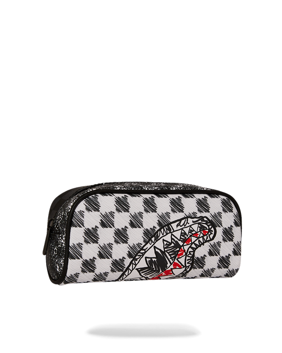 Sprayground SCRIBBLE DRIBBLE CHECK POUCH