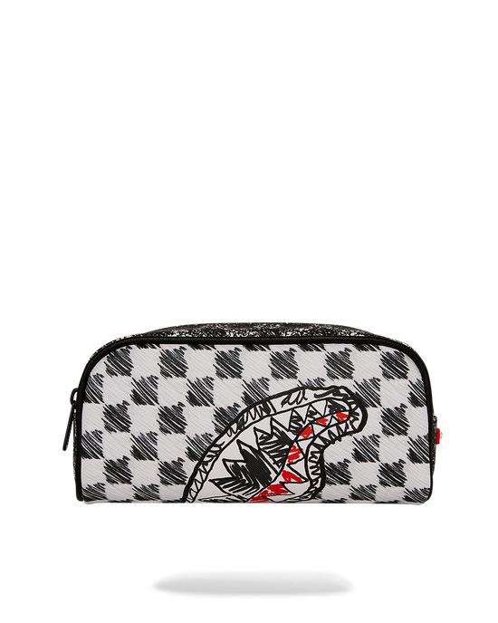 sprayground SCRIBBLE DRIBBLE CHECK POUCH