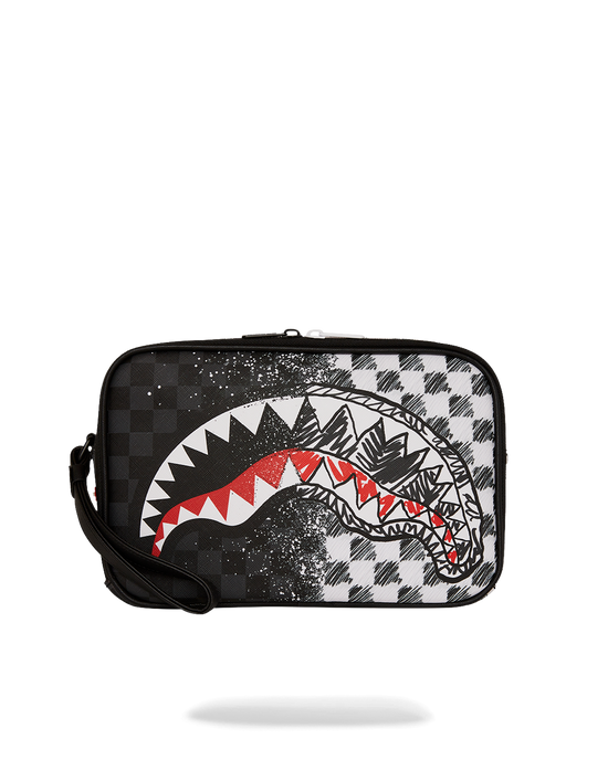 sprayground SCRIBBLE DRIBBLE CHECK TOILETRY BRICK