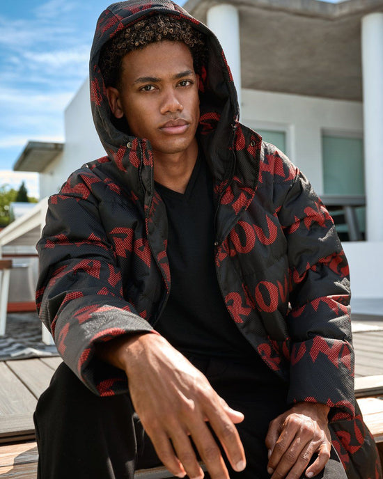 Sprayground SG GRAFFITI PUFFER JACKET BLACK