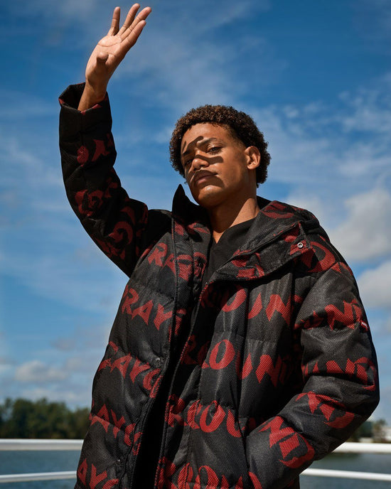 Sprayground SG GRAFFITI PUFFER JACKET BLACK