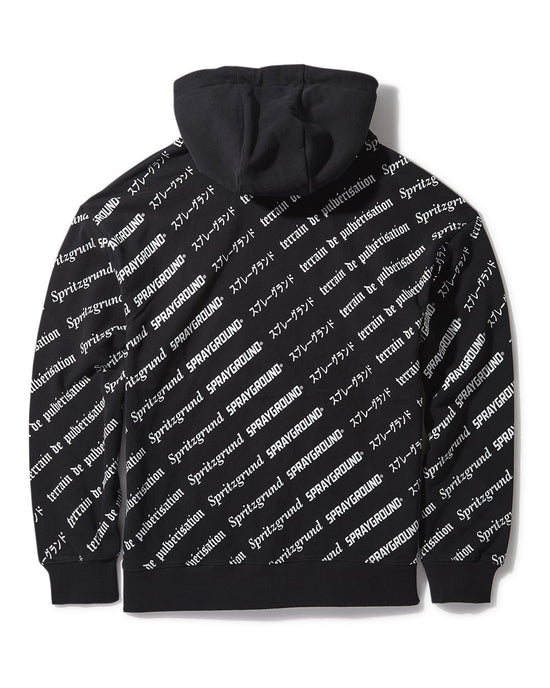 Sprayground SG LOGO REPEAT HOODIE PULLOVER BLACK