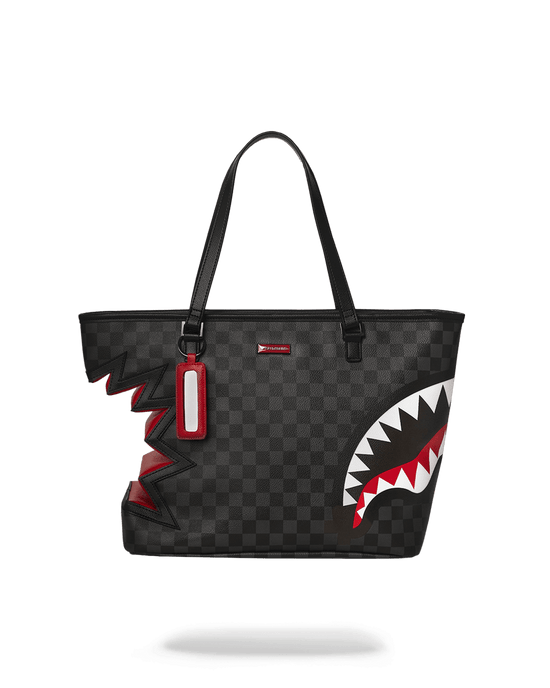 sprayground SHARK BITE SHARKS IN PARIS GRAY TOTE