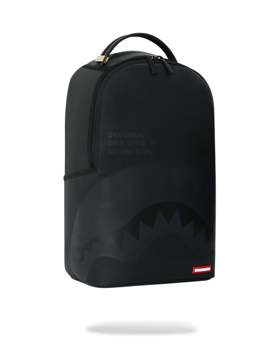 Sprayground SHARK CENTRAL (BLK ON BLK) BACKPACK (DLXV)
