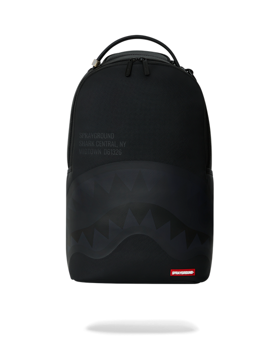 sprayground SHARK CENTRAL (BLK ON BLK) BACKPACK (DLXV)