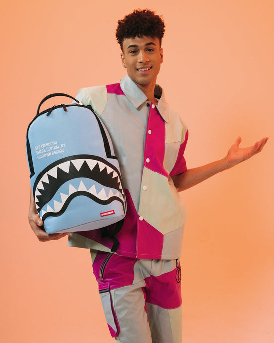 Sprayground SHARK CENTRAL (BLUE) BACKPACK (DLXV)