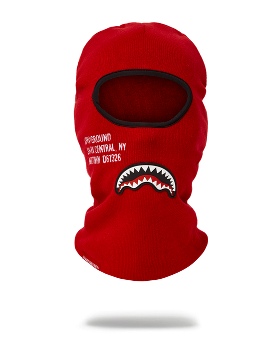 sprayground SHARK CENTRAL SKI MASK (RED)
