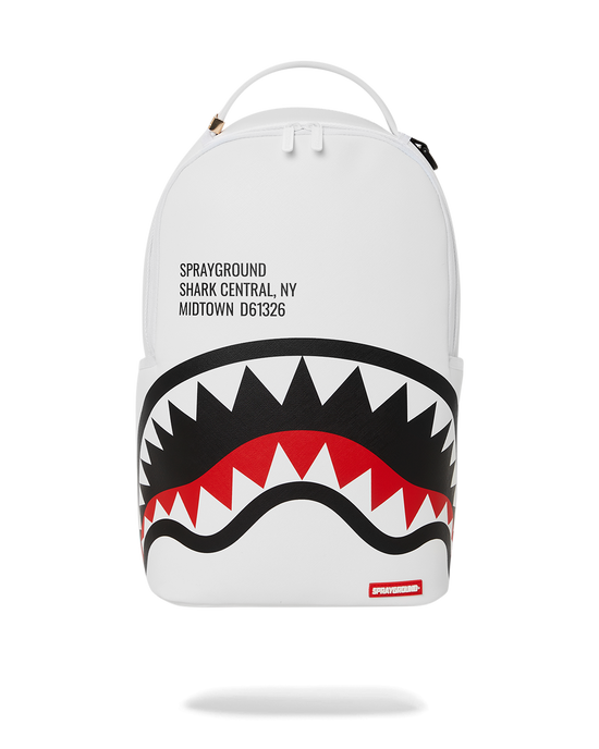 sprayground SHARK CENTRAL (WHT) BACKPACK (DLXV)