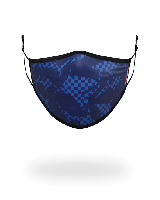 sprayground SHARK CHECK (BLUE) FACE MASK