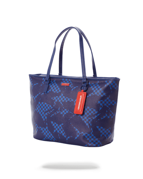 Sprayground SHARK CHECK (BLUE) TOTE