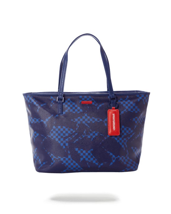 sprayground SHARK CHECK (BLUE) TOTE