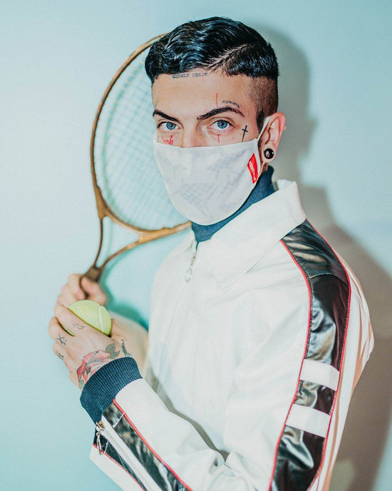 Sprayground SHARK CHECK (WHITE) FACE MASK