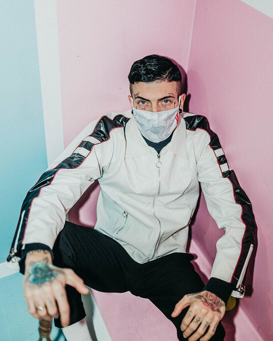 Sprayground SHARK CHECK (WHITE) FACE MASK