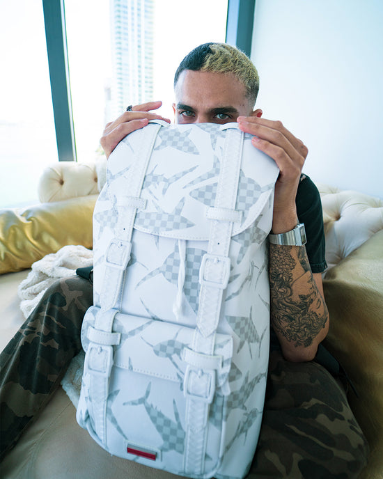 Sprayground SHARK CHECK (WHITE) HILLS BACKPACK